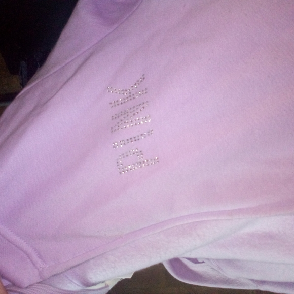 Vs pink brand new lilac zip up bling hoodie size large htf - Picture 6 of 7